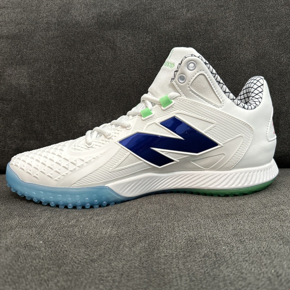 New Balance Shohei Ohtani 1 Trainer Lab Work Men 12.5 White Blue Turf Baseball - Picture 2 of 8